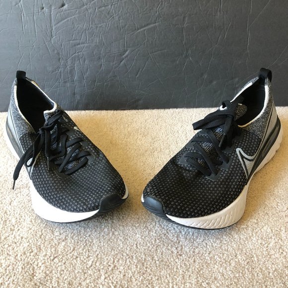 Nike React Infinity Run Fly Knit Men's running shoes Size 14 Black/Gray/White - Picture 2 of 9